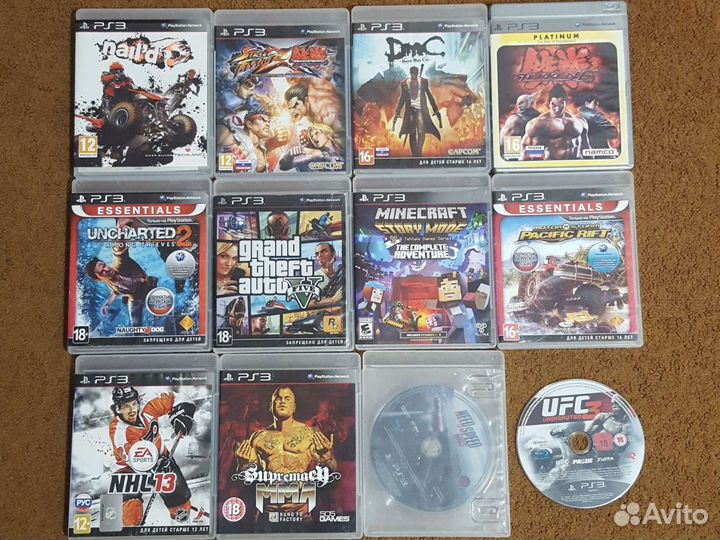 UFC3,minecraft,GTA5,teken 6,MMA,DMC.PS3