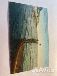 Шторм на Волге в Жигулях.Дореволюционная открытка