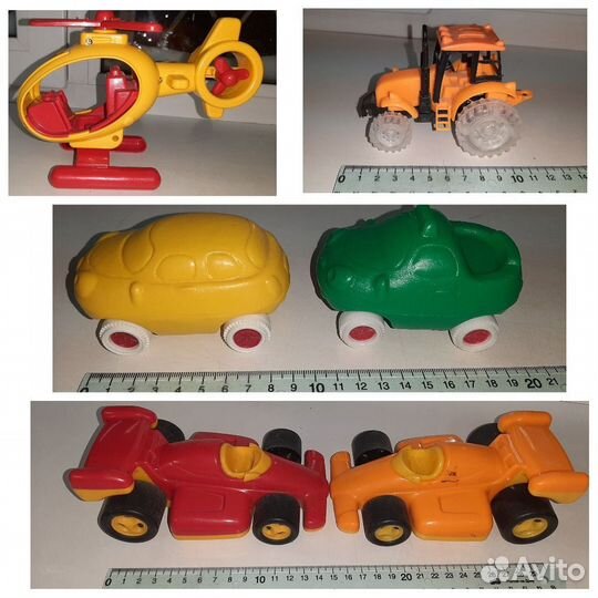 Машинки, самосвалы, мотоциклы, мусоровоз и др