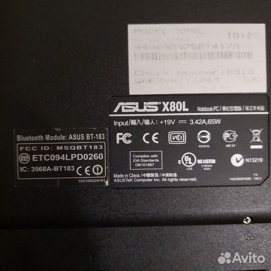 Asus X80L