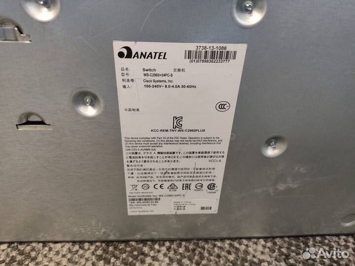 Коммутатор cisco 2960 Plus SI PoE