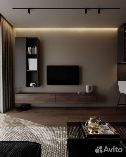 Тв зона со шкафами на заказ