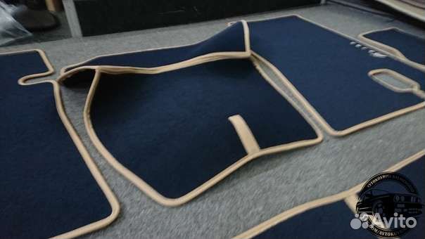 Автоковрики для газ-21 1-2 серия, синие