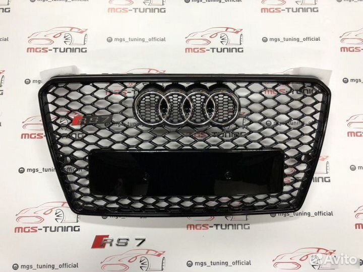 Решетка на Audi A7 10-14 гг. в стиле RS7 дизайн 2