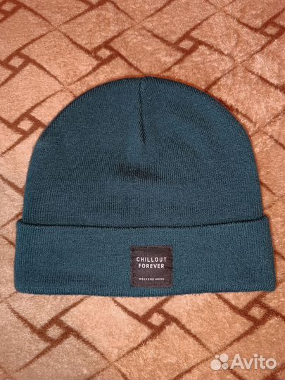 Шапка oodji зеленая/изумрудная