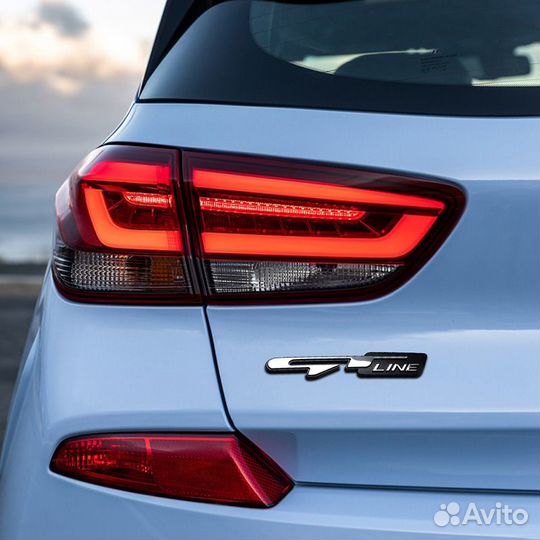 Металлическая наклейка на авто GT line шильдик