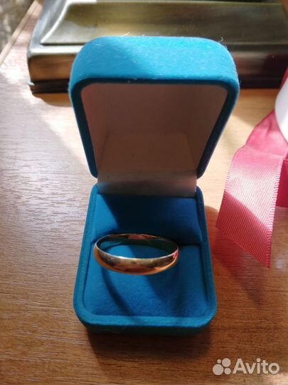 Золотое кольцо обручальное мужское