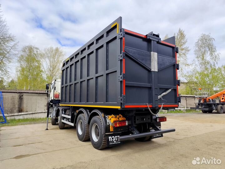 Ломовоз 41 м³ ПЗГТ на FAW J6P CA3250 с КМУ Велмаш-С, 2025