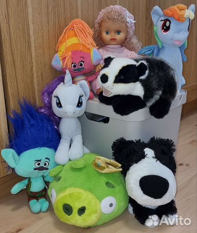 Игрушки Тролли,кукла,король Свин и собачка