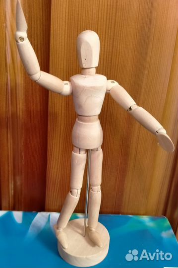 Манекен человека деревянный 20 см для рисования