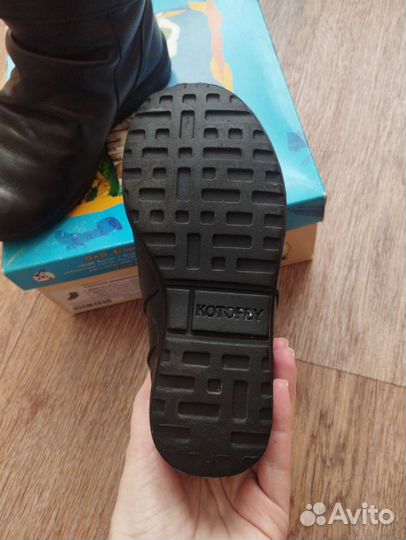 Кожаные полусапожки для девочки 28 Котофей