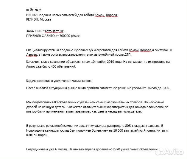 Авитолог. Постинг на Авито