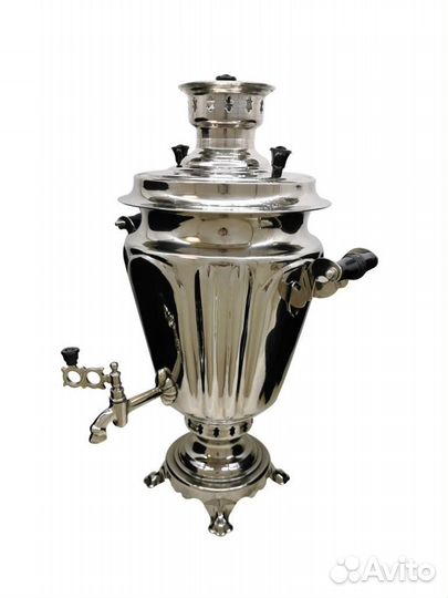 Новый самовар на дровах 7л фасон Рюмка с гранями