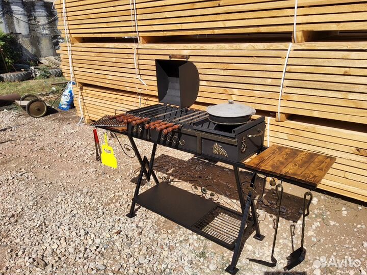 Гриль мангал барбекю 4 мм сталь. Размер любой