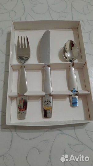 Набор столовых приборов детский новый