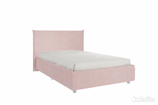 Кровать 1,2 Квест с основанием (Нежно-розовый велю