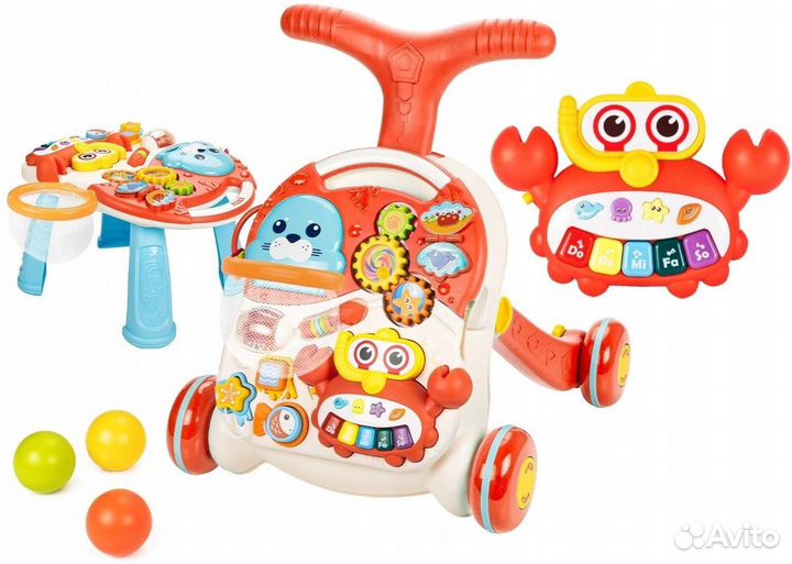 Развивающие ходунки + столик