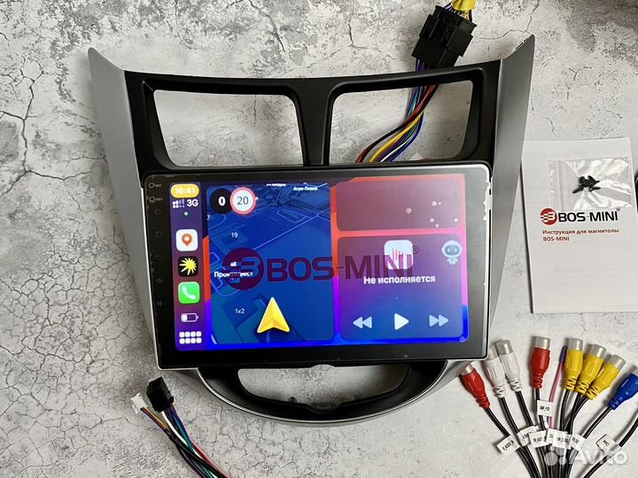 Андроид магнитола solaris 2/64 qled экран CarPlay