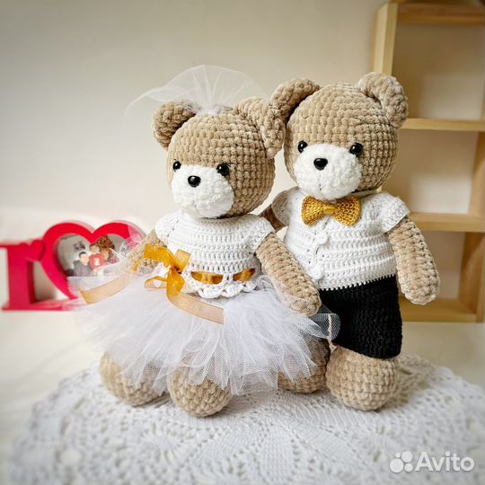 Вязаные игрушки мишки