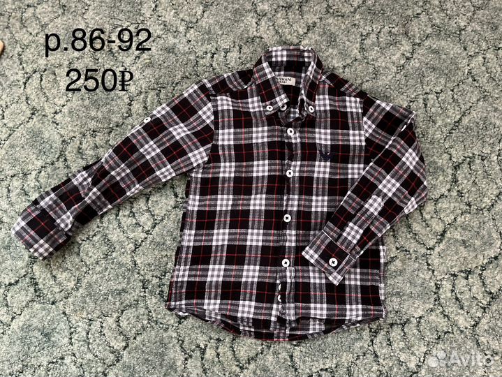 Рубашка для мальчика 80 86 92