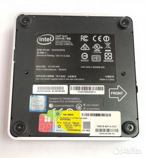 Компьютер компактный Intel Nuc6i3syk,Core i3-6100U