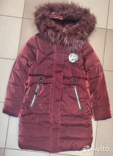 Новые детские зимние куртки для девочки 140-146 ра