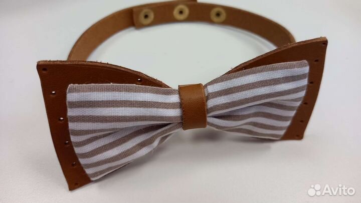 Бабочка-галстук, итальянская кожа