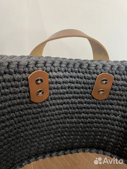 Корзина из полиэфирного шнура интерьерная