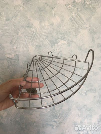 Угловая полка для ванной и мыльница