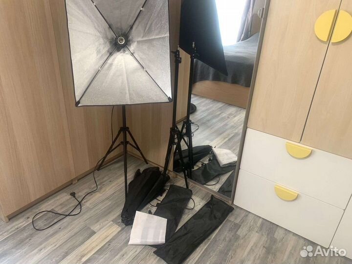 Софтбокс постоянный свет для фото + стойка