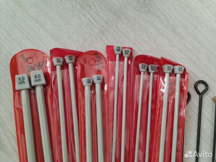 Спицы вязальные, новые, парные и круговые