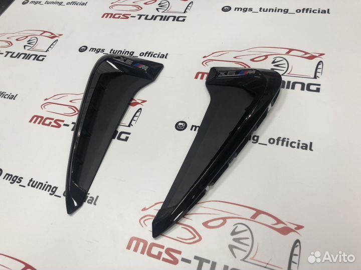 Жабры на BMW X6 f16 в стиле М performance черные