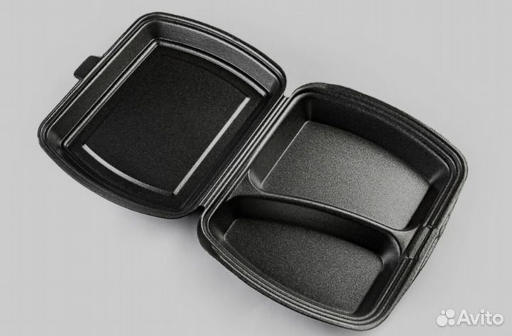 Ланчбокс /контейнер одноразовый белый/черный