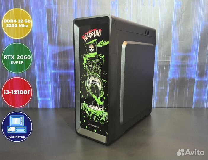 Сборка пк 4к i3-RTX2060SUP-32DDR4-ABV749163528-H610