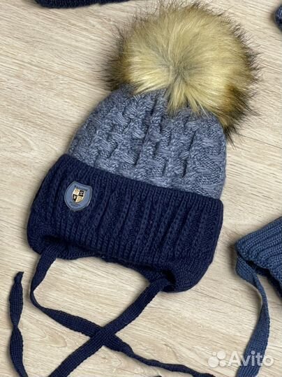 Шапки, шлемы для мальчиков цвет синий