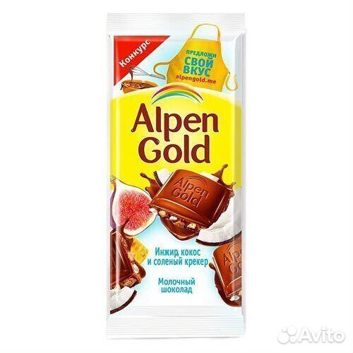 Шоколад Alpen Gold Инжир-Кокос 85г (опт)