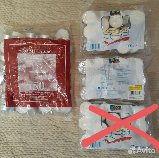 Плавающие свечи в упаковке:50шт.;30шт