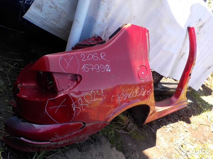 Боковина peugeot 206 задняя