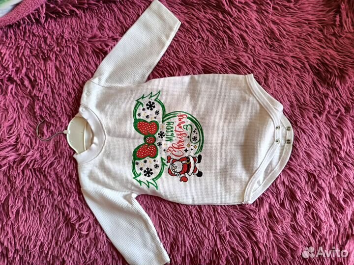 Новогоднее боди с юбкой для девочки