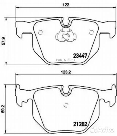 Brembo P06029 Колодки торм.зад