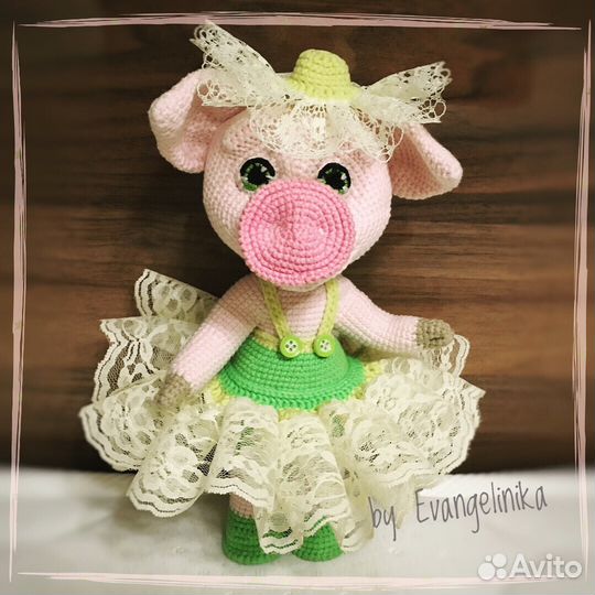 Свинка Соня. Ручная работа. Крючком