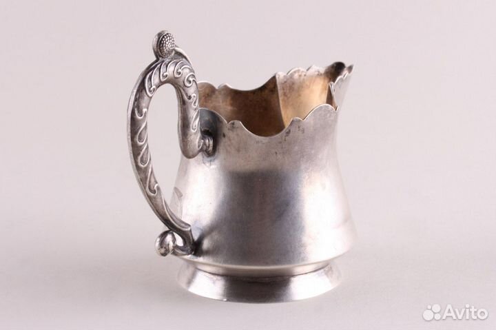 Сливочник В стиле модерн. серебро 84 пробы. россия