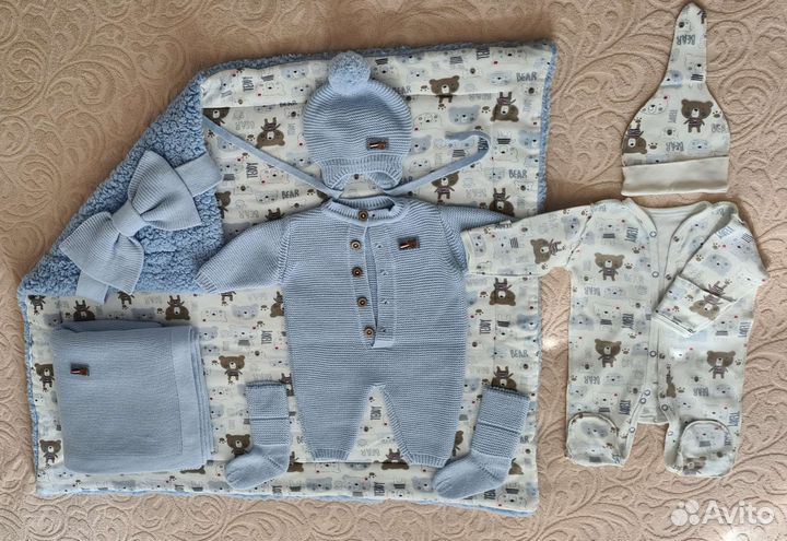 Конверт/ комплект на выписку, осень-весна