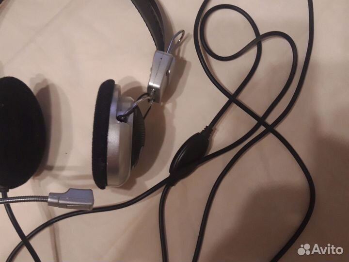 Наушники с микрофоном для компа с двумя разьемами