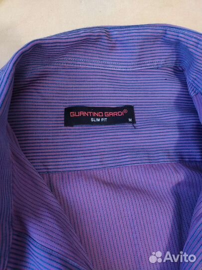 Рубашка мужская фиолетовая 48 размер (М)