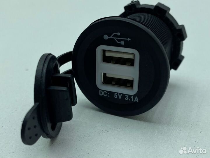 USB розетка 2 порта 17-002