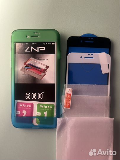 Чехол + 5 стекол iPhone 6,7,8