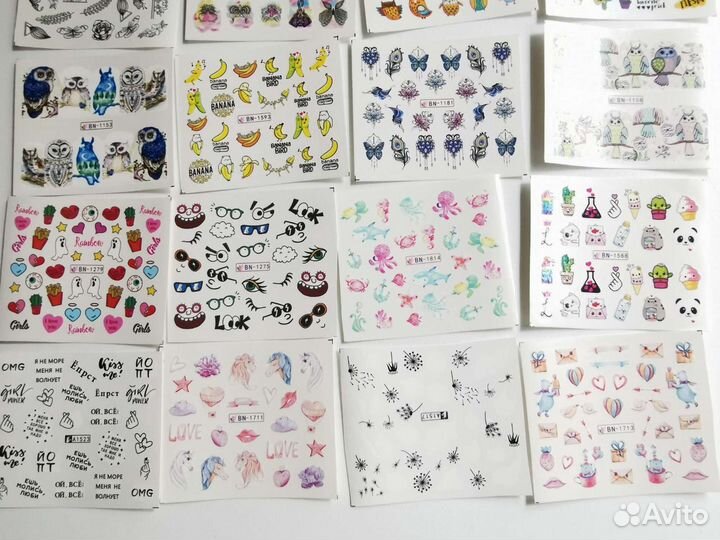 233 шт. Слайдеры/наклейки/дизайн для маникюра