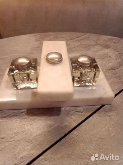 Пресс папье Чернильница набор из мрамора