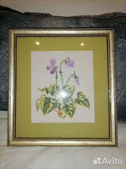 Вышивка крестом в раме